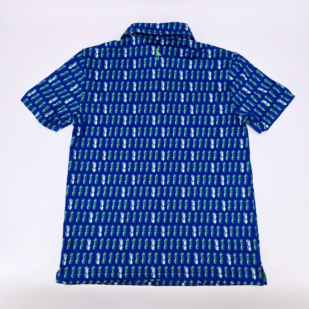 Tailorbyrd Boys Blue Pineapple Performance Shirt M 10/12 NWOT Preppy Coastal - Picture 5 of 10